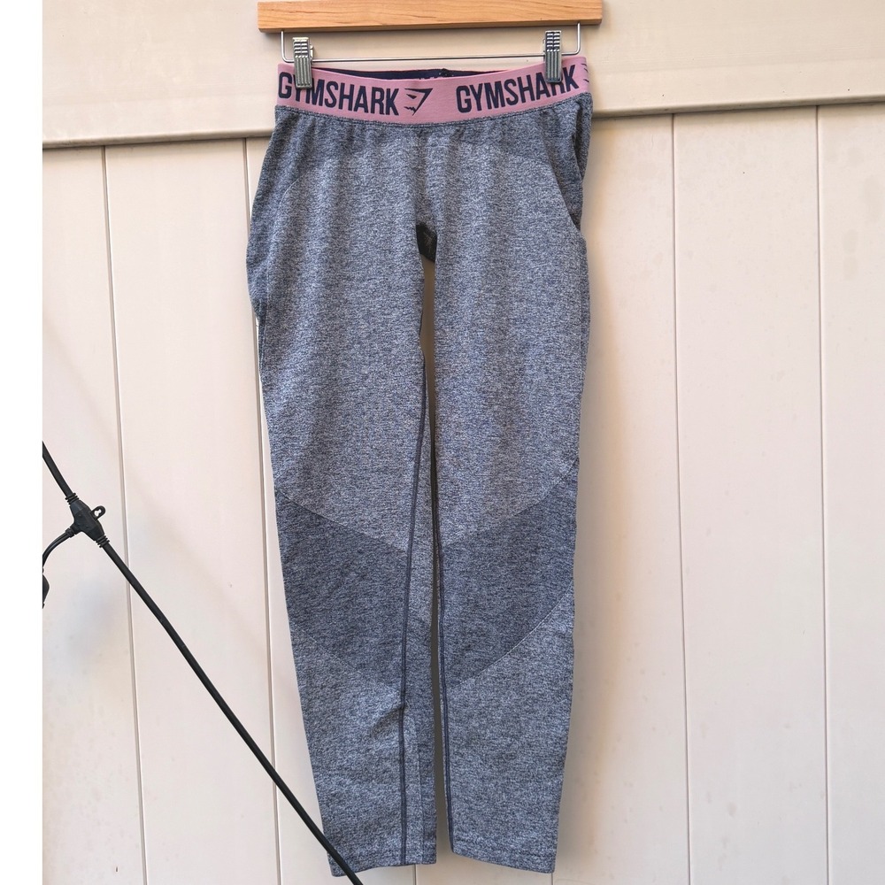 Gymshark Flex High Waisted Seamless Leggings Gray Pink Marl Womens Size M